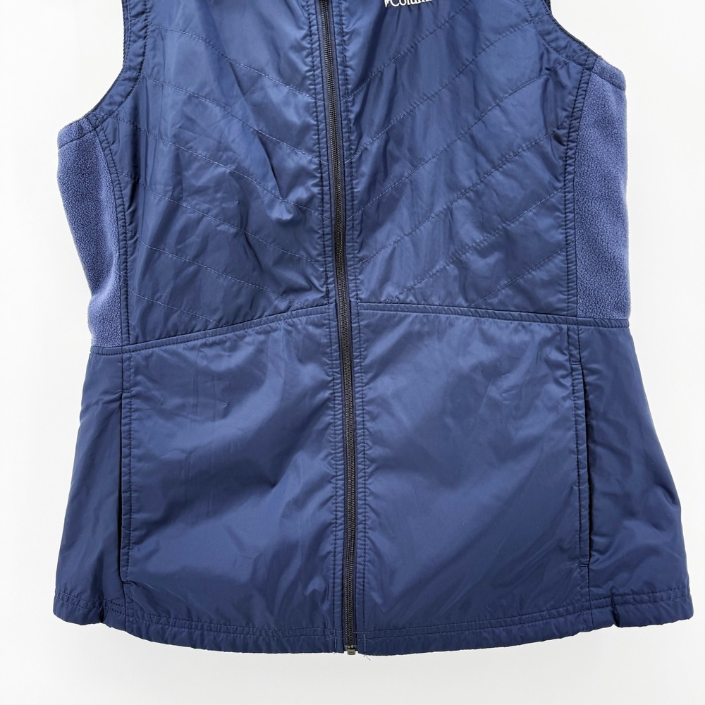 Columbia Mix It Around II Vest Womens Medium Quilted Navy Blue Full Zip Hiking - Picture 10 of 16